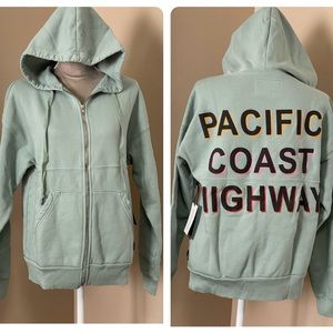 New Spirit jersey hooded zip Pacific Coast Highway heavyweight Sweatshirt Sz S